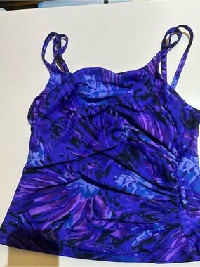 Speedo Purple and Blue Swirl One-Piece Swimwear
